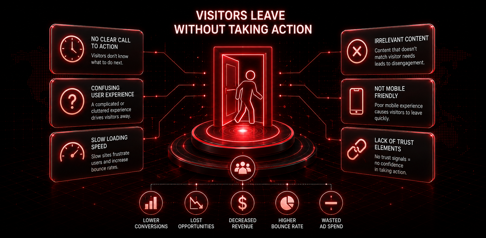 Lead Generation 2 Visitors leave without taking action